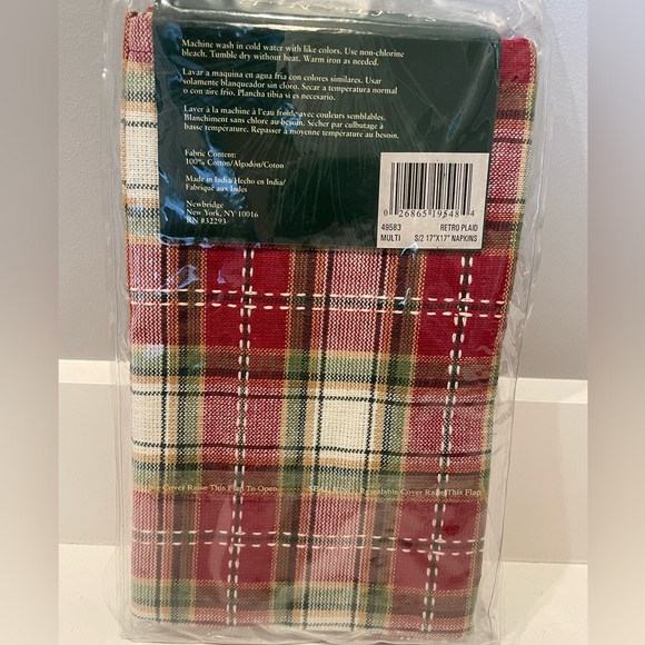 Holiday at Home Set of 2 Napkins NEW - Picture 2 of 5